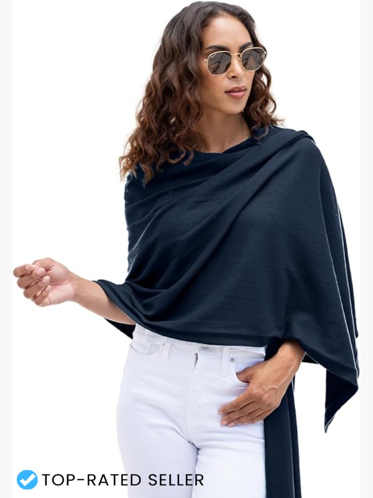Organic Cotton Travel Scarf Wrap Shawl Women's Lightweight Styling